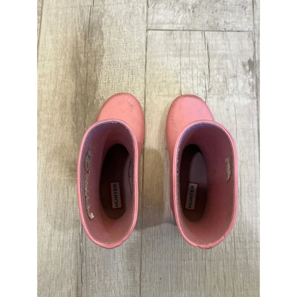 Hunter Kids First Classic Rain Boots Pink‎ Rubber Waterproof Size 3G